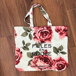 Rouje Pink Floral Tote Bag (new)